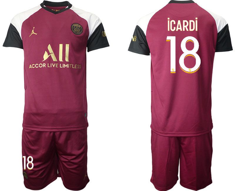 Men 2020-2021 club Paris St German away #18 red Soccer Jerseys